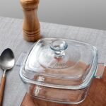 Anubhav Janni Caserolle Square 1.6 Ltr Glass Casserole Dish with Lid Oven Safe Handles Borosilicate Bowl for Cooking Baking Serving Mixing Storing Microwave Kitchen Dining Food (Pack Of 1 Pcs) - Image 5