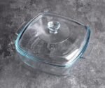 Anubhav Janni Caserolle Square 1.6 Ltr Glass Casserole Dish with Lid Oven Safe Handles Borosilicate Bowl for Cooking Baking Serving Mixing Storing Microwave Kitchen Dining Food (Pack Of 1 Pcs) - Image 7