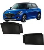 Anubhav Janni Car Side Window Curtains Swift Sun Shade for Maruti Suzuki Half Cut Front Window Black (4 Pcs) - Image 3