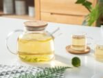 Anubhav Janni Kettle And Cup With Wooden Tray Glass Water Jug 1 Litre Heat Resistant with lid Large Handle Transparent Teapot Removable Infuser Clear for Blooming Tea (Pack of 1 Pcs) - Image 7