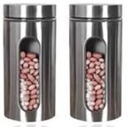 Anubhav Janni Window Canister 800ml Clear Glass Steel Window Jars for Kitchen Storage Food Spices Canister Set (Pack Of 1 pcs) - Image 6