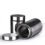 Anubhav Janni Window Canister 800ml Clear Glass Steel Window Jars for Kitchen Storage Food Spices Canister Set (Pack Of 1 pcs) - Image 7