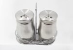 Anubhav Janni Glass Spice Jar Set Salt and Pepper Shakers with 3 Adjustable Pour Holes Tray for Container Stainles Steel Outer Layer Internal Durable Granular Seasoning Pickle(Set of 2 Pcs) - Image 3