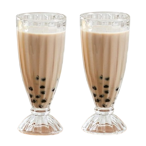 Anubhav Janni Falooda Mug 360ml Vintage Mugs Set Glass Sundae Cups Retro Style Milkshake Glasses for Ice Cream Bubble Tea Cocktails Juice Dishwasher Safe Crystal Iced Coffee (Pack Of 6 Pcs) Anubhav Janni Falooda Mug 360ml Vintage Mugs Set Glass Sundae Cups Retro Style Milkshake Glasses for Ice Cream Bubble Tea Cocktails Juice Dishwasher Safe Crystal Iced Coffee (Pack Of 6 Pcs) - Image 1