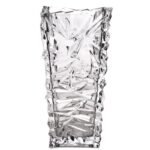Anubhav Janni Diamond Glass Vase 10inch Decorative Crystal Design Flower for Home Decor Heavy Duty Living Room Office Gifting Hydroponic Bud Shelves Windowsill Cabinets Versatile Transparent