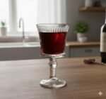 Anubhav Janni Crystal Brandy Shot Glass 55 Ml Goblet Drinking Set Embossed Pattern Stem Base Romantic Vintage Glassware Charming Cocktail Glasses Mixed Drink Bars Restaurants (Pack Of 6 Pcs) - Image 2