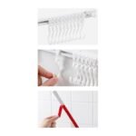 Anubhav Janni Kitchen Cabinet Wall Sliding Hook Rail Hanging Mounted Hanger Multifunctional Key 10 Hooks  Kitchen Bathroom Cabinet Bedroom Under Utensils Bathroom Organization (Pack Of 1 Pcs) - Image 2