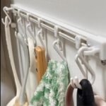 Anubhav Janni Kitchen Cabinet Wall Sliding Hook Rail Hanging Mounted Hanger Multifunctional Key 10 Hooks  Kitchen Bathroom Cabinet Bedroom Under Utensils Bathroom Organization (Pack Of 1 Pcs) - Image 5