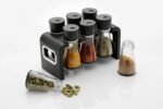 Anubhav Janni Jar Spice Rack Container Storage Kitchen Spices And Masala of for and Rotating Multipurpose Holder Stand with Airtight Transparent Jars Dani Set Dining Table (Pack Of 6 Pcs) - Image 2