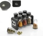 Anubhav Janni Jar Spice Rack Container Storage Kitchen Spices And Masala of for and Rotating Multipurpose Holder Stand with Airtight Transparent Jars Dani Set Dining Table (Pack Of 6 Pcs) - Image 5
