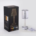 Anubhav Janni Creative Crystal Touch Night Light USB Charging LED Rose Atmosphere Light Romantic Columnar Diamond Table Lamp Home Candlelight Dinner Decor ( pack of 1 )
