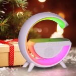 Anubhav Janni G Speaker Lamp Control 3 in 1 Multi-Function Bluetooth with Wireless Fast Charging RGB Light and Sunrise Alarm Clock for Bedroom ( pack of 1 ) - Image 2