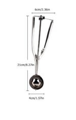 Anubhav Janni Ice Cream Scoop Serving Scooper with Trigger Release Diameter Release Stainless Steel Round for Cream Rice Desserts Food (Pack Of 1 Pcs) - Image 2