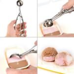 Anubhav Janni Ice Cream Scoop Serving Scooper with Trigger Release Diameter Release Stainless Steel Round for Cream Rice Desserts Food (Pack Of 1 Pcs) - Image 4