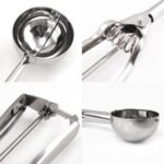 Anubhav Janni Ice Cream Scoop Serving Scooper with Trigger Release Diameter Release Stainless Steel Round for Cream Rice Desserts Food (Pack Of 1 Pcs) - Image 5