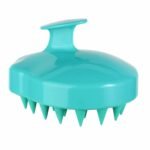 Anubhav Janni Shampoo Brush Head Massager Hair Scalp Massage Soft Silicone Bristles Care and Remove Dandruff Growth Deep Cleaning Body Washing Transparent Shower Comb Scrubber (Pack Of 1 Pcs)