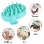 Anubhav Janni Shampoo Brush Head Massager Hair Scalp Massage Soft Silicone Bristles Care and Remove Dandruff Growth Deep Cleaning Body Washing Transparent Shower Comb Scrubber (Pack Of 1 Pcs) - Image 3