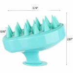 Anubhav Janni Shampoo Brush Head Massager Hair Scalp Massage Soft Silicone Bristles Care and Remove Dandruff Growth Deep Cleaning Body Washing Transparent Shower Comb Scrubber (Pack Of 1 Pcs) - Image 4