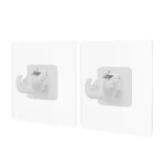 Anubhav Janni 2 PCS No Drill Curtain Rod Brackets Self Adhesive Holder Hooks Nail-Free Adjustable Stick-On Hangers for Home Bathroom Kitchen (2 Piece)