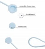 Anubhav Janni Reusable Silicone Magnetic Cable Ties Clips for Bundling and Organizing Headphone Cables USB Hanging Holding Stitching Fabric Twist ( pack of 1 ) - Image 3