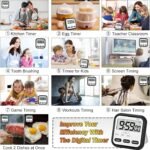 Anubhav Janni Digital Timer Clock Magnetic Multi Function Loud Alarm Retractable Stand Time Management Office Compact Table Watch Pomodoro Timer Sports Small (Pack Of 1 Pcs) - Image 6
