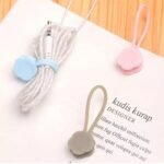 Anubhav Janni Reusable Silicone Magnetic Cable Ties Clips for Bundling and Organizing Headphone Cables USB Hanging Holding Stitching Fabric Twist ( pack of 1 ) - Image 7