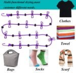 Anubhav Janni Cloth Line With Clip (Dori) Portable Clothesline With 12 Clips Windproof Travel Outdoor Indoor Use Hotel Backyard Clip Rope Clothrope Hook Clothes Travel Home Hotel (Set Of 1 Pcs) - Image 3