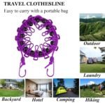Anubhav Janni Cloth Line With Clip (Dori) Portable Clothesline With 12 Clips Windproof Travel Outdoor Indoor Use Hotel Backyard Clip Rope Clothrope Hook Clothes Travel Home Hotel (Set Of 1 Pcs) - Image 4