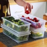 Anubhav Janni Fish Vegetable Storage Container Ridge Containers Fridge Organiser Boxes Vegetables Fresher Organizer With Plate Keeps Vegetables Leak Proof Freezer For Fish Fruits (Pack Of 2 Pcs) - Image 4