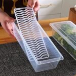 Anubhav Janni Fish Vegetable Storage Container Ridge Containers Fridge Organiser Boxes Vegetables Fresher Organizer With Plate Keeps Vegetables Leak Proof Freezer For Fish Fruits (Pack Of 2 Pcs) - Image 5