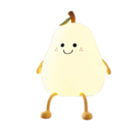 Anubhav Janni Pear Rechargeable Silicone Night Lamp - Soft Glow Pear Lamp Kids Night Light  Nursery Decor Birthday Gift Silicone LED Light ( pack of 1 )