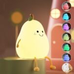 Anubhav Janni Pear Rechargeable Silicone Night Lamp - Soft Glow Pear Lamp Kids Night Light Nursery Decor Birthday Gift Silicone LED Light ( pack of 1 ) - Image 2