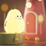 Anubhav Janni Pear Rechargeable Silicone Night Lamp - Soft Glow Pear Lamp Kids Night Light Nursery Decor Birthday Gift Silicone LED Light ( pack of 1 ) - Image 3