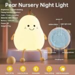 Anubhav Janni Pear Rechargeable Silicone Night Lamp - Soft Glow Pear Lamp Kids Night Light Nursery Decor Birthday Gift Silicone LED Light ( pack of 1 ) - Image 4
