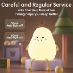 Anubhav Janni Pear Rechargeable Silicone Night Lamp - Soft Glow Pear Lamp Kids Night Light Nursery Decor Birthday Gift Silicone LED Light ( pack of 1 ) - Image 6
