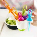 Anubhav Janni Dancing Doll Fruit Fork Set With Stand With Stand Cutlery Fun Practical Reusable Easy to Use (Multicolor) (Pack of 6) - Image 3