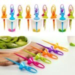 Anubhav Janni Dancing Doll Fruit Fork Set With Stand With Stand Cutlery Fun Practical Reusable Easy to Use (Multicolor) (Pack of 6) - Image 7