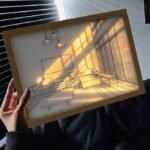 Anubhav Janni 3D LED Sunset Painting Frame 8x6 inch Living Room Garden View Design only shadow lights Wall Art Decor ( pack of 1 ) - Image 4