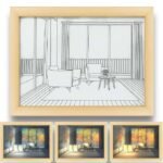 Anubhav Janni 3D LED Sunset Painting Frame 8x6 inch Living Room Garden View Design only shadow lights Wall Art Decor ( pack of 1 ) - Image 5