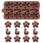 Anubhav Janni 12 Cavity Christmas Design Shape Chocolate Mold Silicone Mould Non Stick Candy With Holiday Designs Reusable Ice Cream Jelly Valentines Day Birthday (Pack Of 1 Pcs) - Image 5