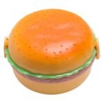 Anubhav Janni Burger Shape Lunch Box For Kids Tiffin Plastic French Fries Sharpener Boys Double Layer With Spoons Perfect Salads Sandwiches Travel Kids Box School (Pack Of 1 Pcs)