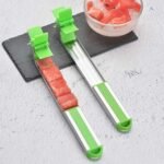 Anubhav Janni Watermelon Cutter Slicer Stainless Steel Fruit Tongs Melon Cuber Fun Kitchen Home Party Cutter Kid Safe Kitchen Picnic Summer Snacking (Pack Of 1 Pcs) - Image 9