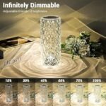 Anubhav Janni LED Crystal Diamond Table Lamp 16 Colors Touch Control USB Rechargeable Night Light with Remote for Bedroom Living Room Party Home Decor ( pack of 1 ) - Image 4