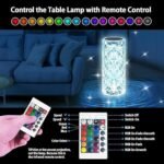 Anubhav Janni LED Crystal Diamond Table Lamp 16 Colors Touch Control USB Rechargeable Night Light with Remote for Bedroom Living Room Party Home Decor ( pack of 1 ) - Image 5