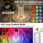 Anubhav Janni LED Crystal Diamond Table Lamp 16 Colors Touch Control USB Rechargeable Night Light with Remote for Bedroom Living Room Party Home Decor ( pack of 1 ) - Image 6