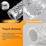 Anubhav Janni LED Crystal Diamond Table Lamp 16 Colors Touch Control USB Rechargeable Night Light with Remote for Bedroom Living Room Party Home Decor ( pack of 1 ) - Image 9