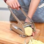 Anubhav Janni Stainless Steel Potato French Fries Machine Cutter Slicer With Interchangeable Blades For Vegetables Manual Home Heavy Duty Tool Fry Chip Snack Preparation (Pack Of 1 Pcs) - Image 5