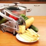 Anubhav Janni Stainless Steel Potato French Fries Machine Cutter Slicer With Interchangeable Blades For Vegetables Manual Home Heavy Duty Tool Fry Chip Snack Preparation (Pack Of 1 Pcs) - Image 6