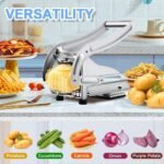 Anubhav Janni Stainless Steel Potato French Fries Machine Cutter Slicer With Interchangeable Blades For Vegetables Manual Home Heavy Duty Tool Fry Chip Snack Preparation (Pack Of 1 Pcs) - Image 7