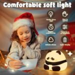 Anubhav Janni Panda Night Light for Babies and Kids Soft Silicone Rechargeable LED Touch Bedside Lamp Cute Animal Sleep Light for Nursery Kids Baby Feeding Comfort Lamp ( pack of 1 ) - Image 4
